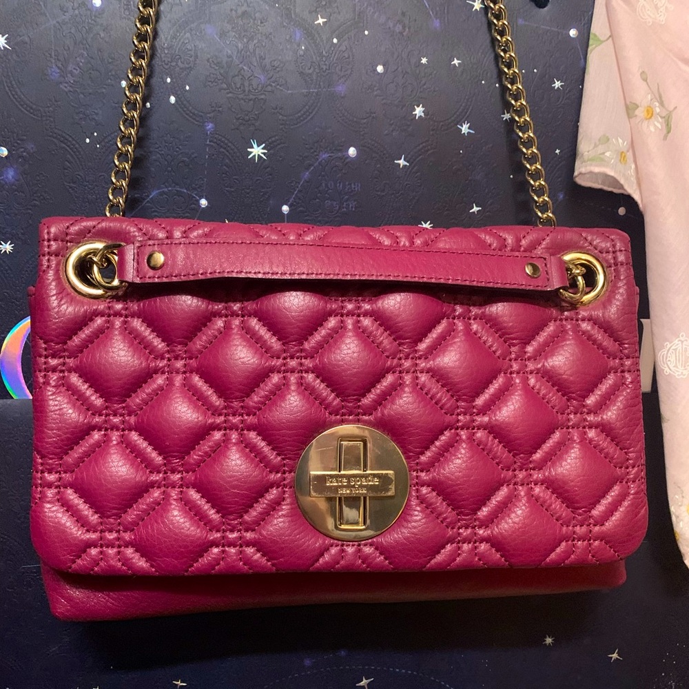 Sparkly Kate Spade Quilted Leather shoulder bag crossbody bag